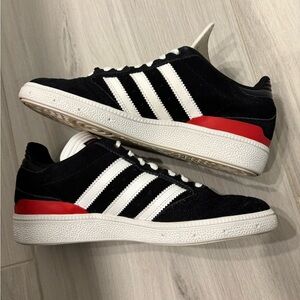 Adidas Black and White Striped Sneakers